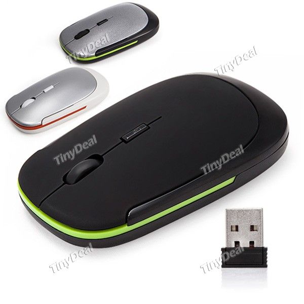 2,4 GHz 1600dpi Sem Fio Mouse Óptico com Mini Receptor USB E